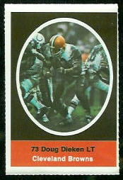 1972 Sunoco Stamps      122     Doug Dieken DP